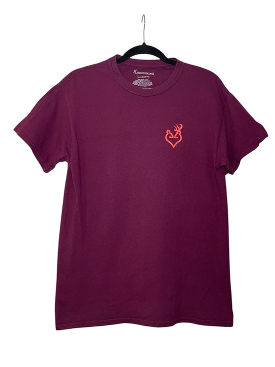 Browning Tops - Browning Women’s Maroon Outdoors Hunter Graphic Short Sleeve Tee Size Medium